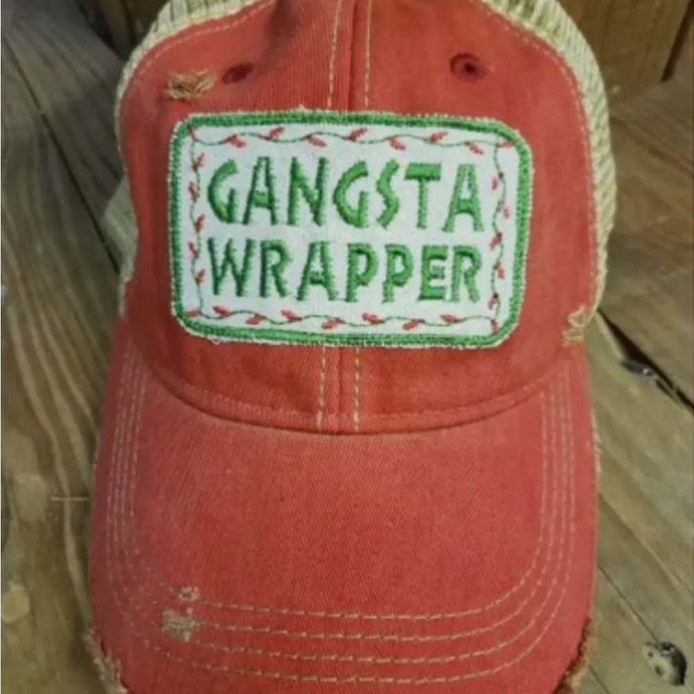 Red 'Gangsta Wrapper' Christmas Hat